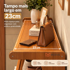 Sapateira Organizadora de Bambu 3/5/6 Andares + BRINDE: Mesa Lateral Redonda - COMPRE 1 LEVE 2