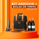 Kit Vino - Abridor Elétrico + Bolsa Térmica + 3 Brindes!